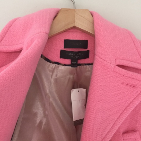 ❌SOLD❌J.Crew Pink Stadium Majesty pea coat 000P - Picture 6 of 7